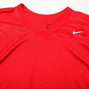 Nike XXL Mens Football Jersey Red V Neck Short Sleeve